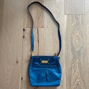 Rare MARC JACOBS Leather Aqua Blue Teal Purse - Made in Italy